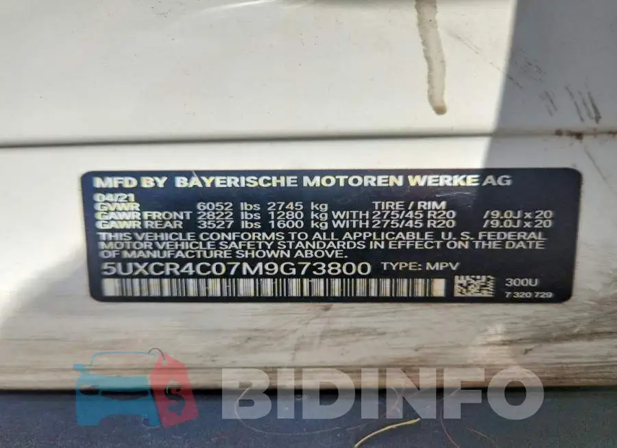5UXCR4C07M9G73800 Photo# 13