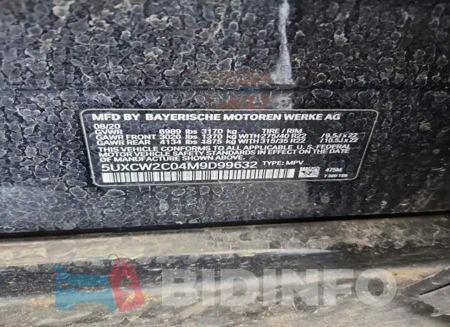 5UXCW2C04M9D99632 Photo# 13