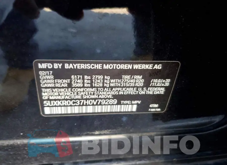 5UXKR0C37H0V79289 Photo# 13