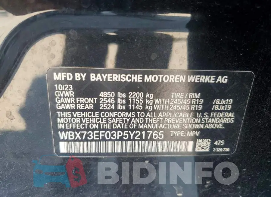 WBX73EF03P5Y21765 Photo# 14