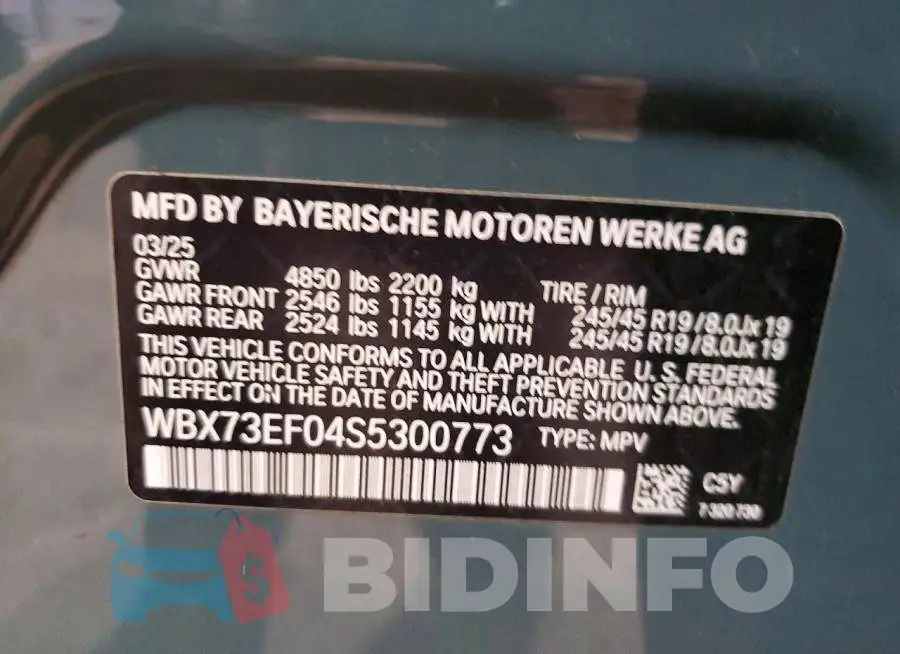 WBX73EF04S5300773 Photo# 14