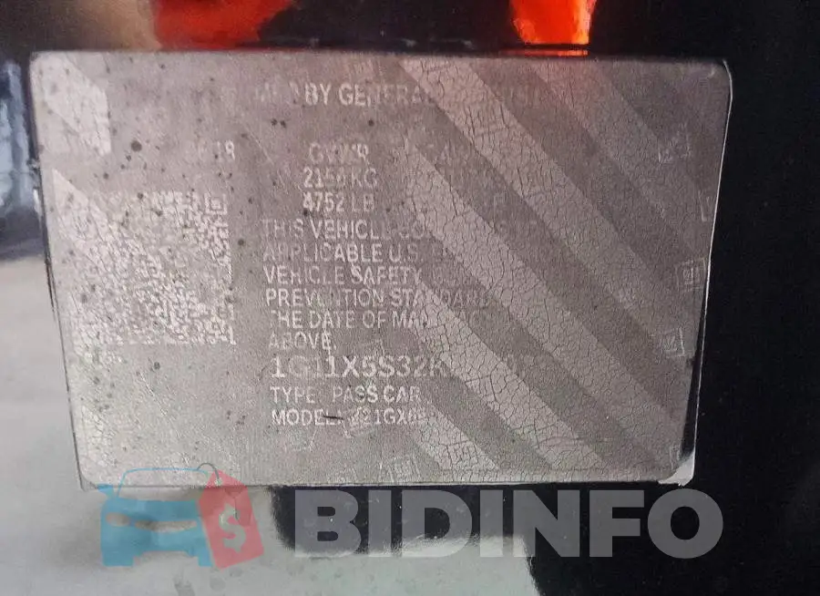 1G11X5S32KU100772 Photo# 12