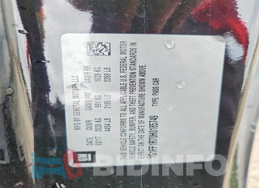 1G1FF1R70H0185749 Photo# 13