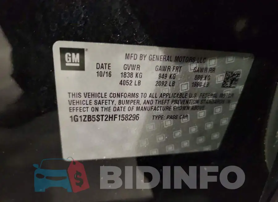 1G1ZB5ST2HF158296 Photo# 12
