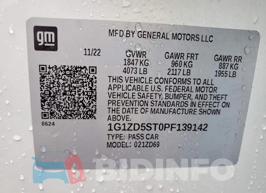 1G1ZD5ST0PF139142 Photo# 12
