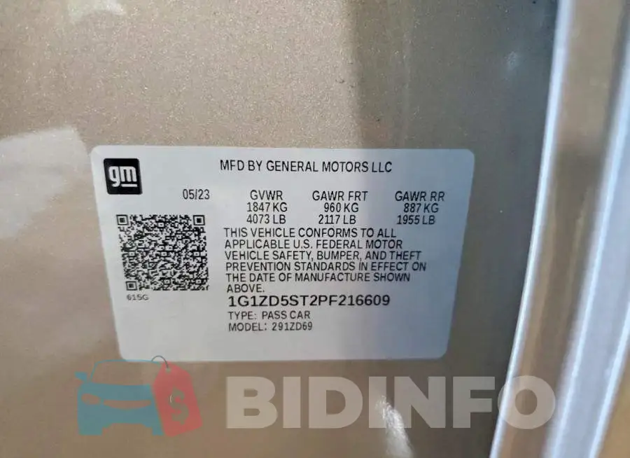 1G1ZD5ST2PF216609 Photo# 13