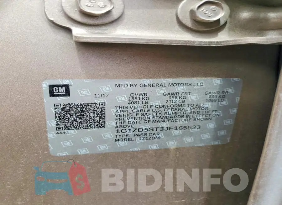 1G1ZD5ST3JF165533 Photo# 12