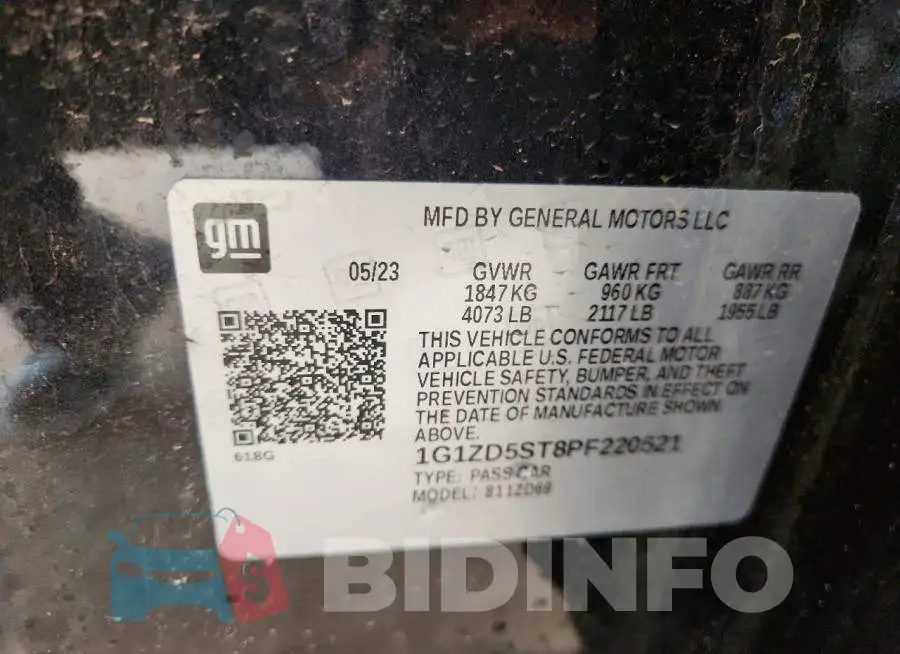 1G1ZD5ST8PF220521 Photo# 12