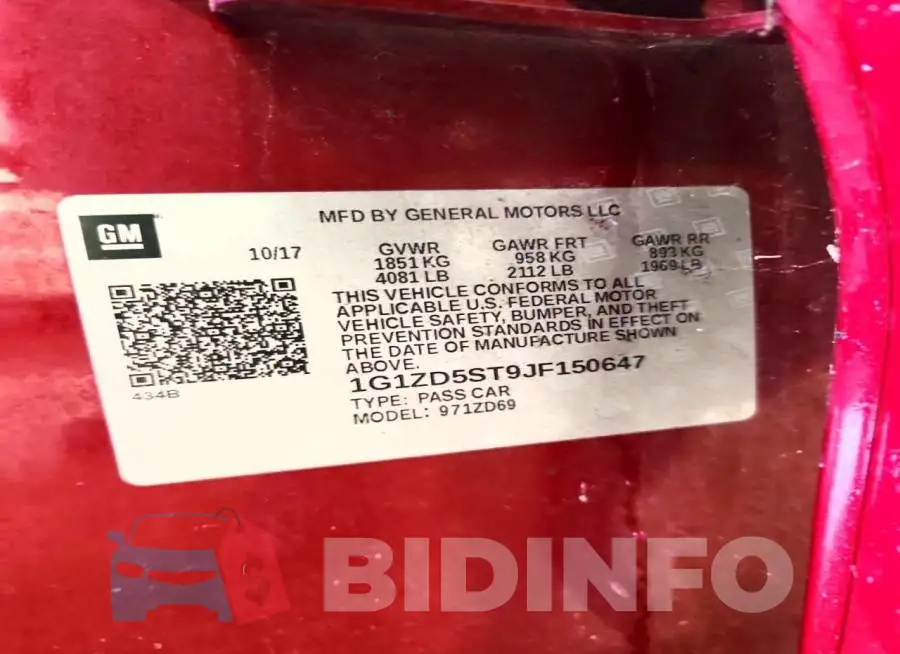 1G1ZD5ST9JF150647 Photo# 12
