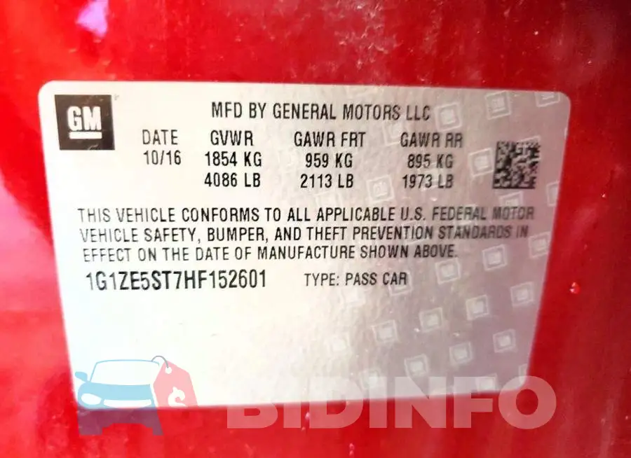1G1ZE5ST7HF152601 Photo# 12