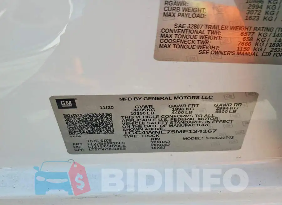 1GC4WNE75MF134167 Photo# 12