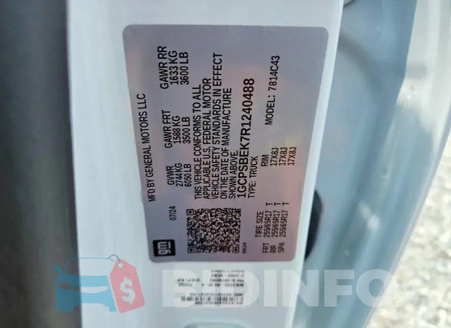 1GCPSBEK7R1240488 Photo# 12