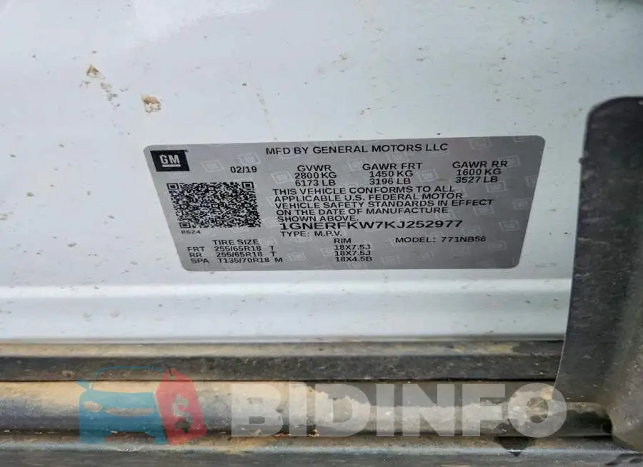 1GNERFKW7KJ252977 Photo# 13