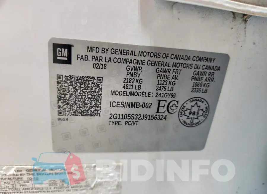 2G1105S32J9156324 Photo# 12