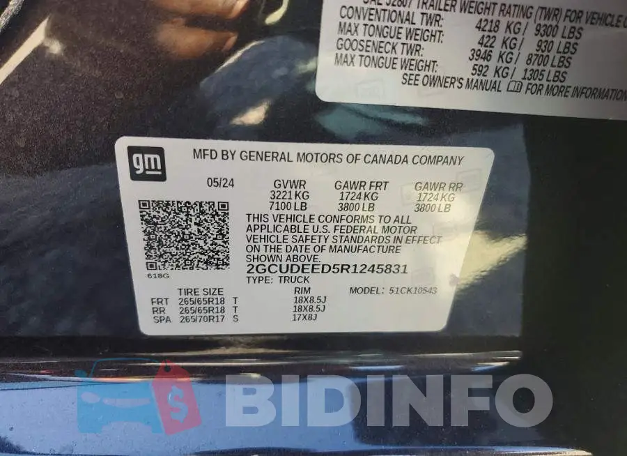 2GCUDEED5R1245831 Photo# 13