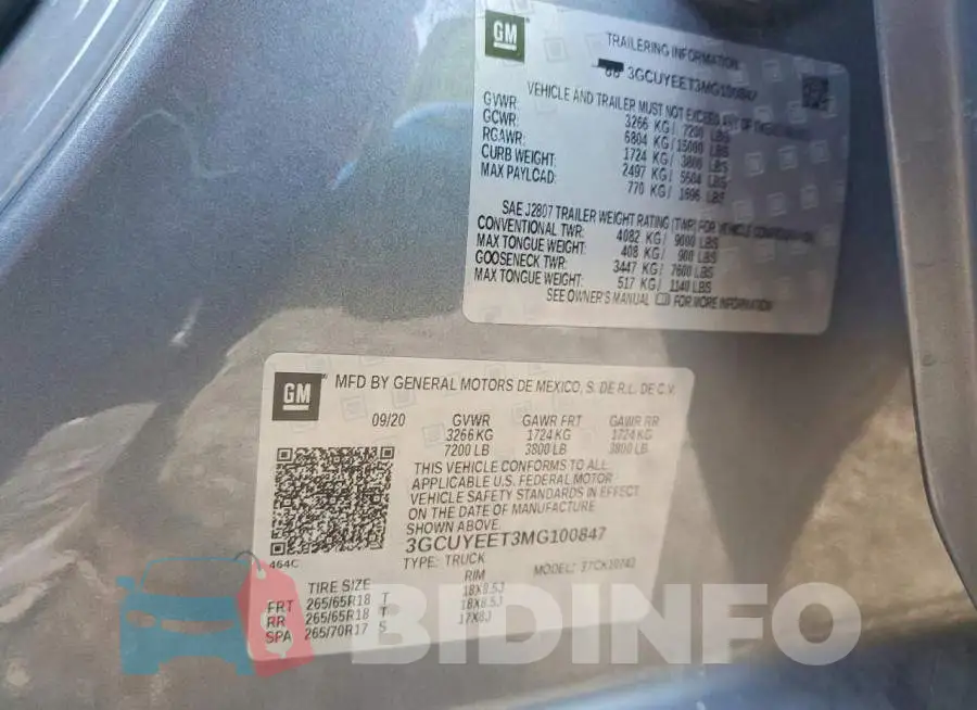 3GCUYEET3MG100847 Photo# 12
