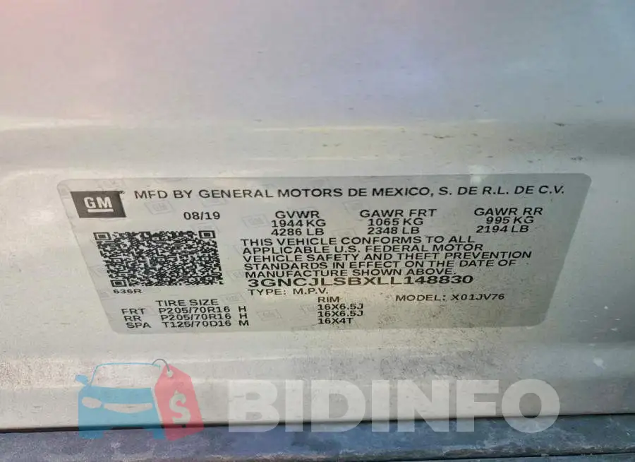 3GNCJLSBXLL148830 Photo# 12