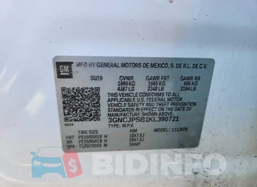 3GNCJPSB1KL390721 Photo# 12