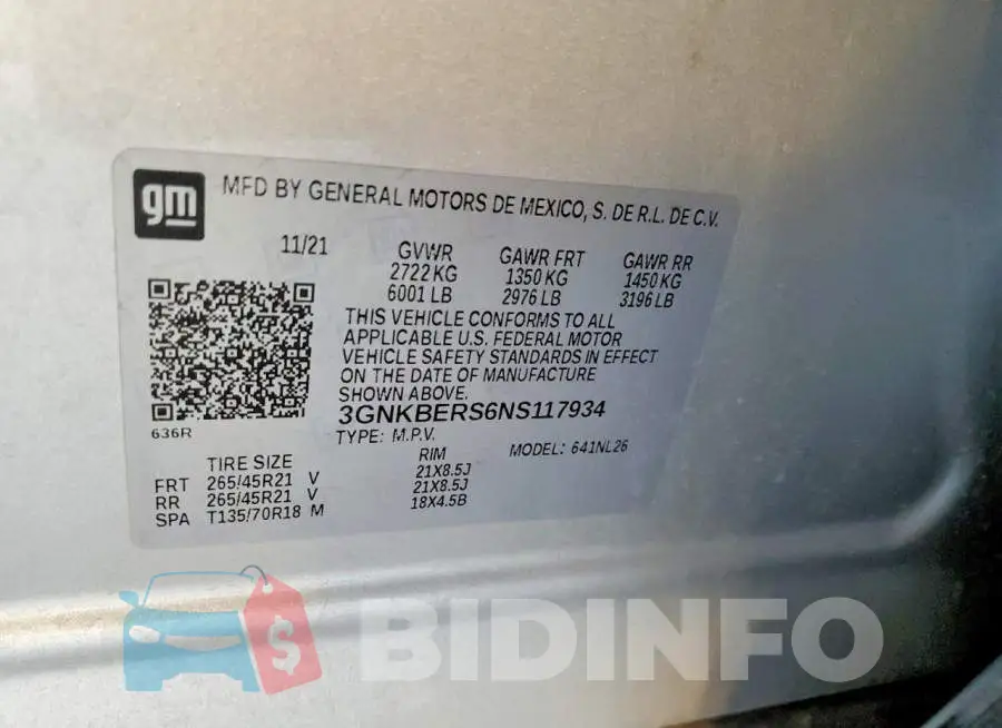 3GNKBERS6NS117934 Photo# 13