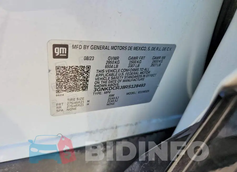 3GNKDCRJ8RS128493 Photo# 12