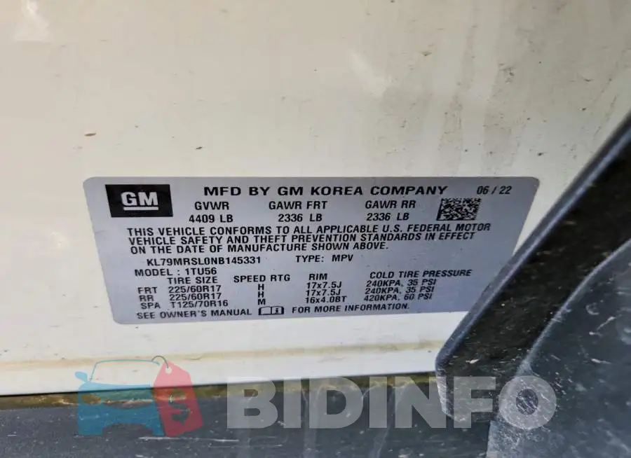 KL79MRSL0NB145331 Photo# 14
