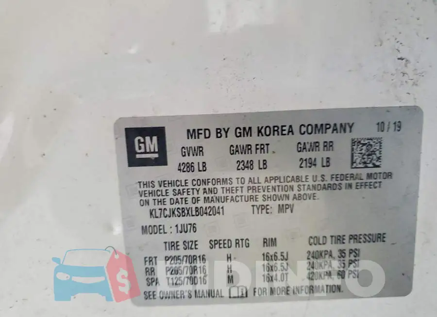 KL7CJKSBXLB042041 Photo# 12