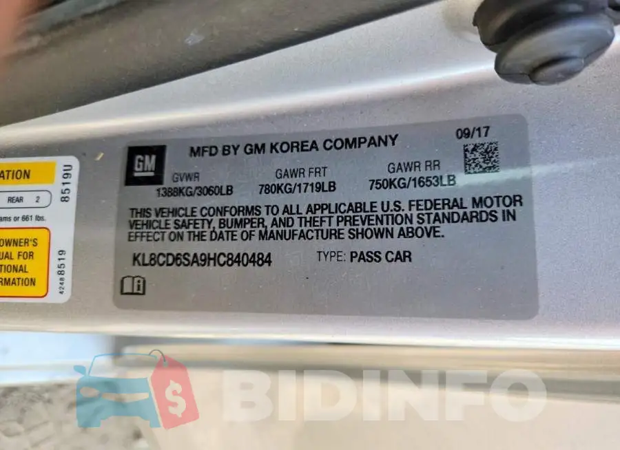 KL8CD6SA9HC840484 Photo# 12