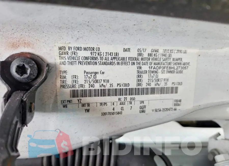 1FADP3FE8HL273057 Photo# 12