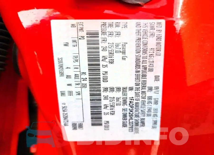 1FADP3K26HL337933 Photo# 13