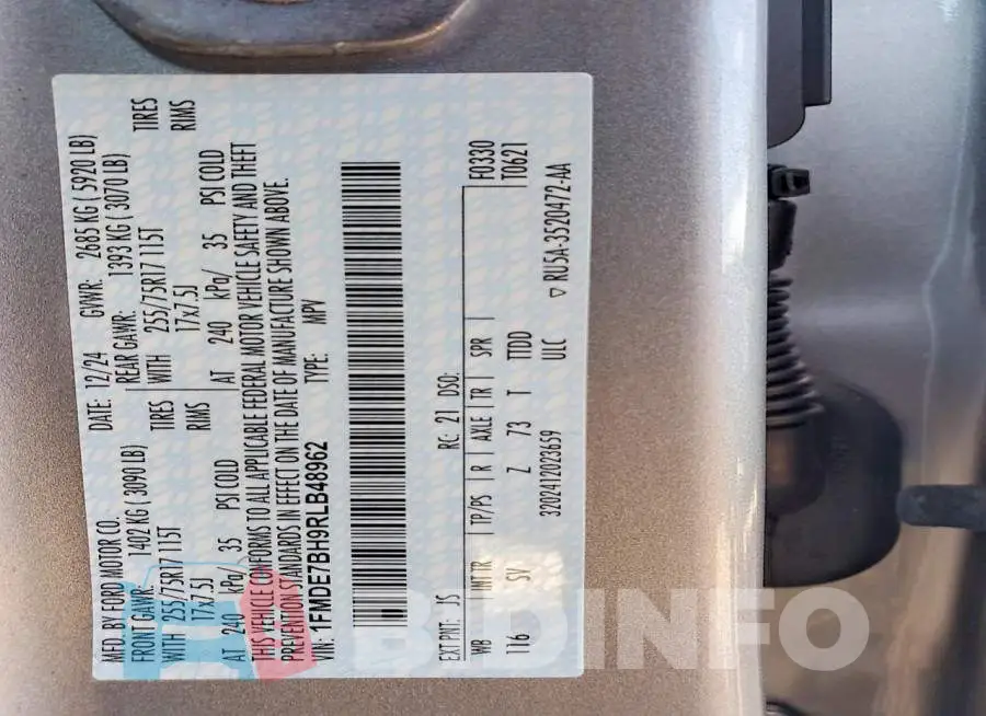 1FMDE7BH9RLB48962 Photo# 13
