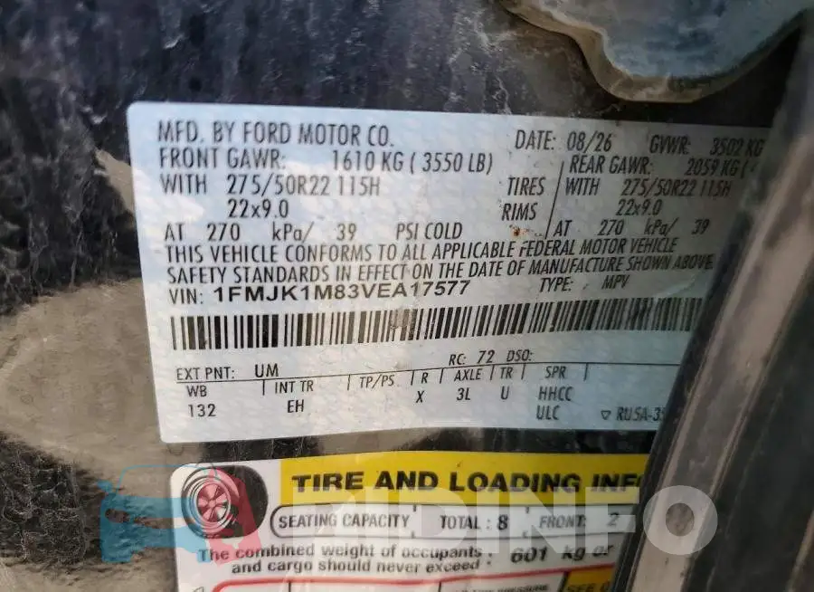 1FMJK1M83VEA17577 Photo# 13
