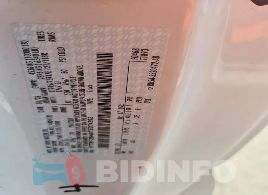 1FTBF2BA0TED74592 Photo# 12