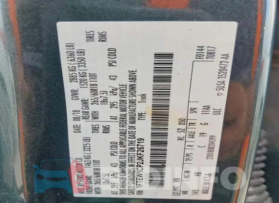 1FTEW1CP2JKF26719 Photo# 12