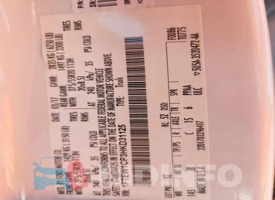 1FTEW1CP3HKD31125 Photo# 12