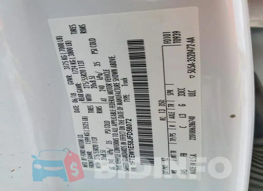 1FTEW1E58JFD58072 Photo# 12