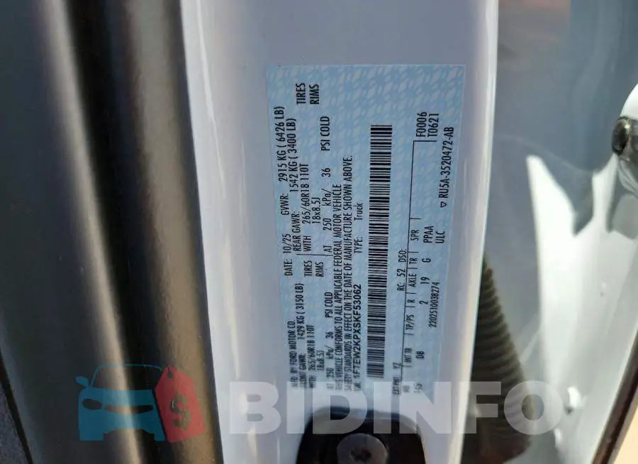1FTEW2KPXSKF53062 Photo# 12