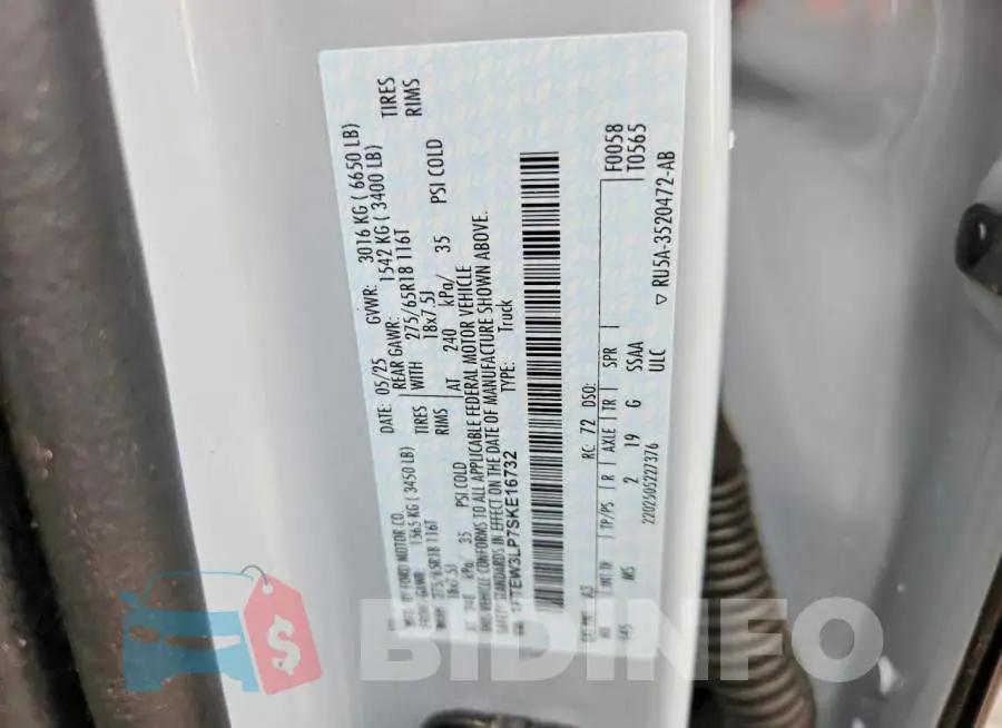 1FTEW3LP7SKE16732 Photo# 12