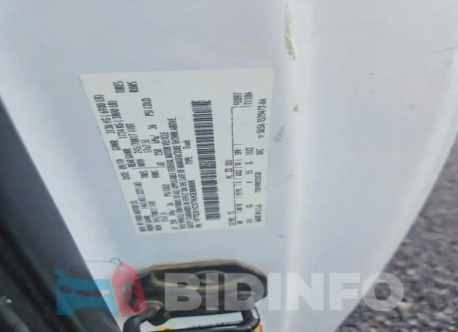 1FTEX1C57KKE88806 Photo# 12