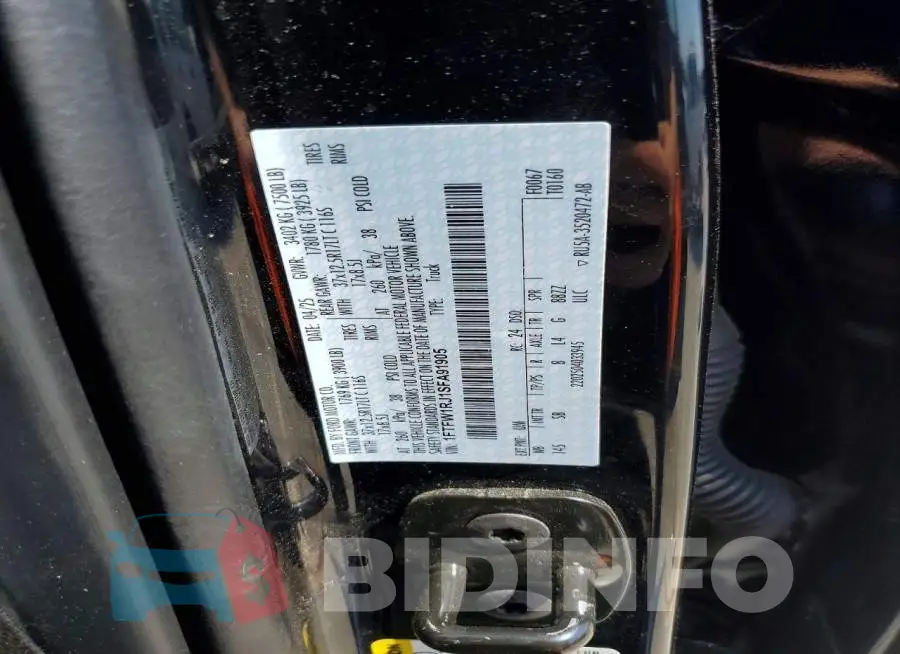 1FTFW1RJ1SFA91905 Photo# 12