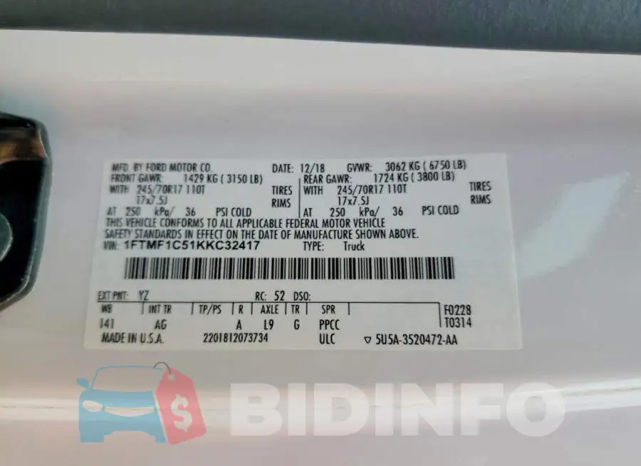 1FTMF1C51KKC32417 Photo# 13