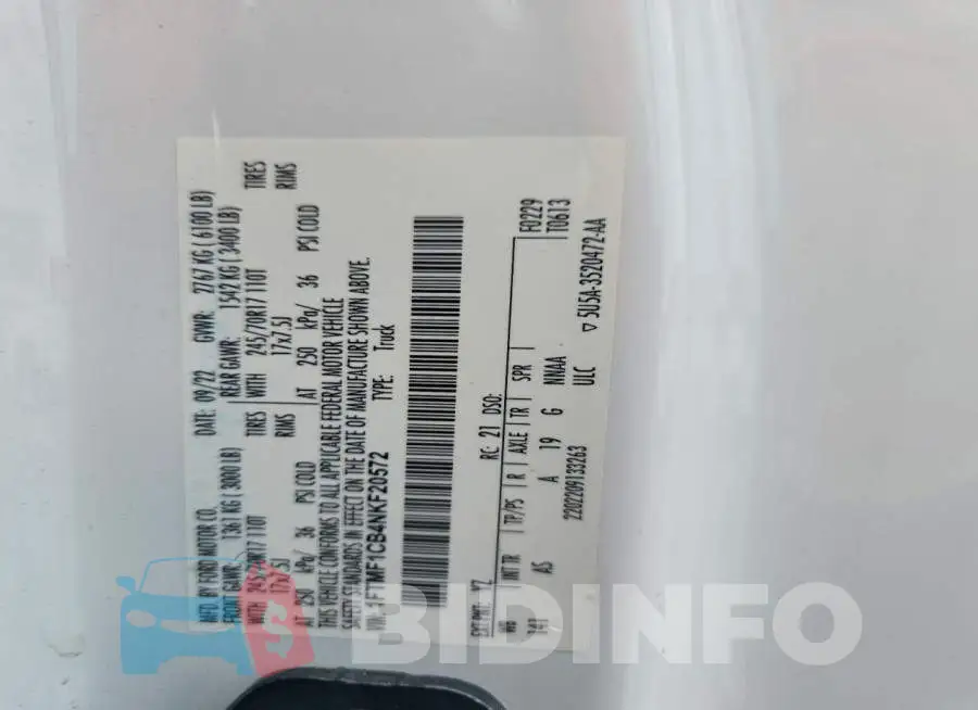 1FTMF1CB4NKF20572 Photo# 13