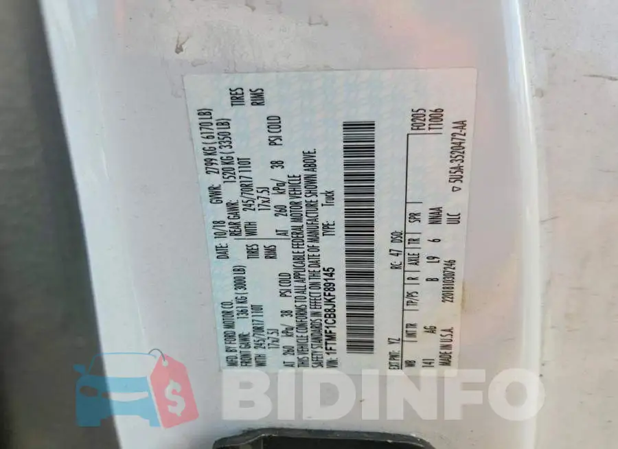 1FTMF1CB8JKF89145 Photo# 12