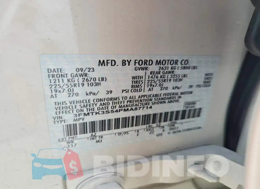 3FMTK3S54PMA87714 Photo# 12