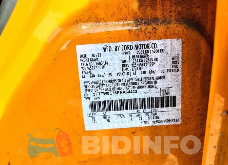 3FTTW8E36PRA64423 Photo# 13