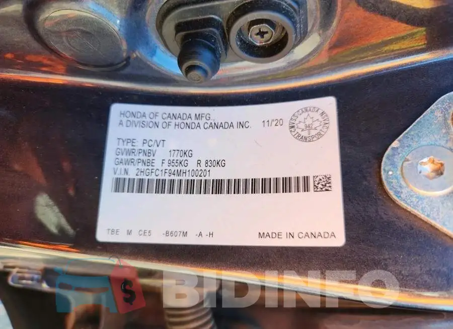 2HGFC1F94MH100201 Photo# 12
