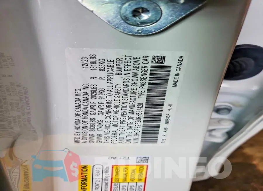 2HGFE2F20RH537428 Photo# 12