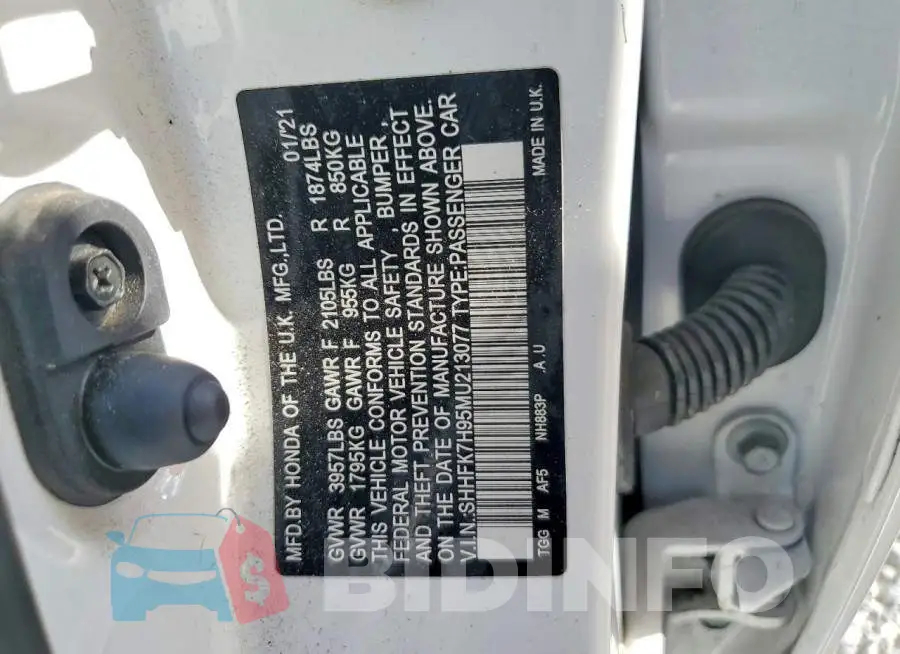 SHHFK7H95MU213077 Photo# 13