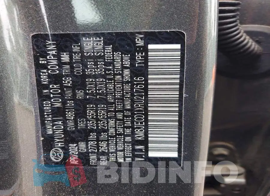 KM8JECD1XRU217616 Photo# 13