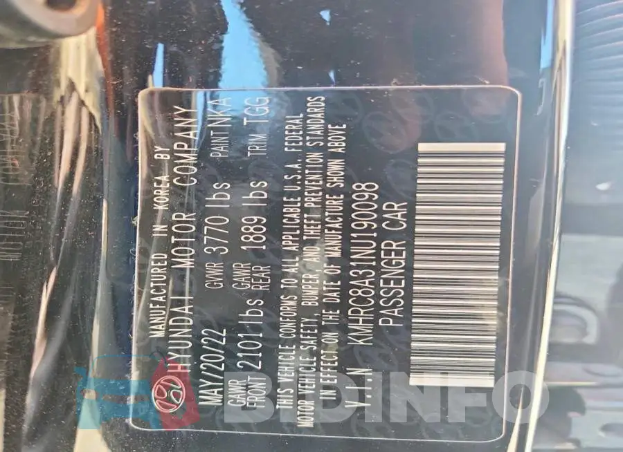 KMHRC8A31NU190098 Photo# 14