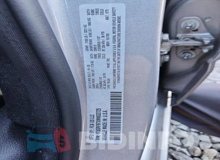 1C6SRFBTXMN522725 Photo# 12